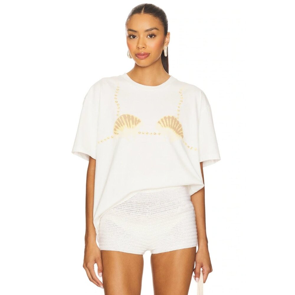Lovers and Friends Cover Up Tee in Neutral Seashell XSmall NWOT Womens